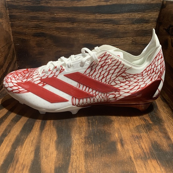 Adidas Adizero Electric Exotic Speed Red‎ Snake Football Cleats men's Size 13